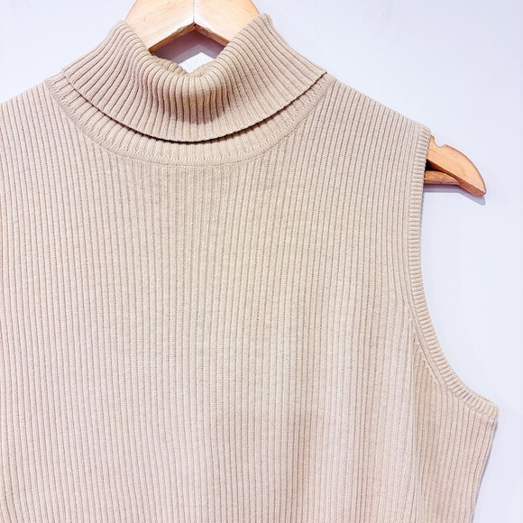 GLORIA VANDERBILT Vintage beige ribbed tank top - Picture 3 of 6